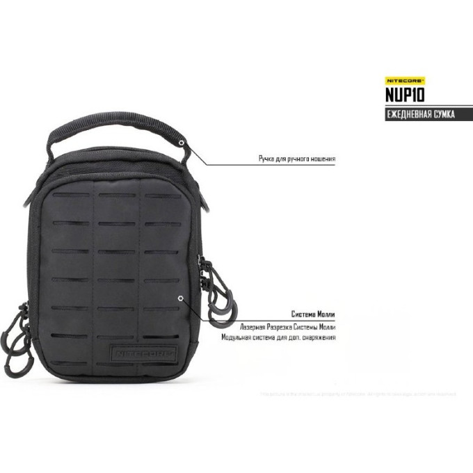 Тактическая сумка NITECORE NUP10, серая 16453